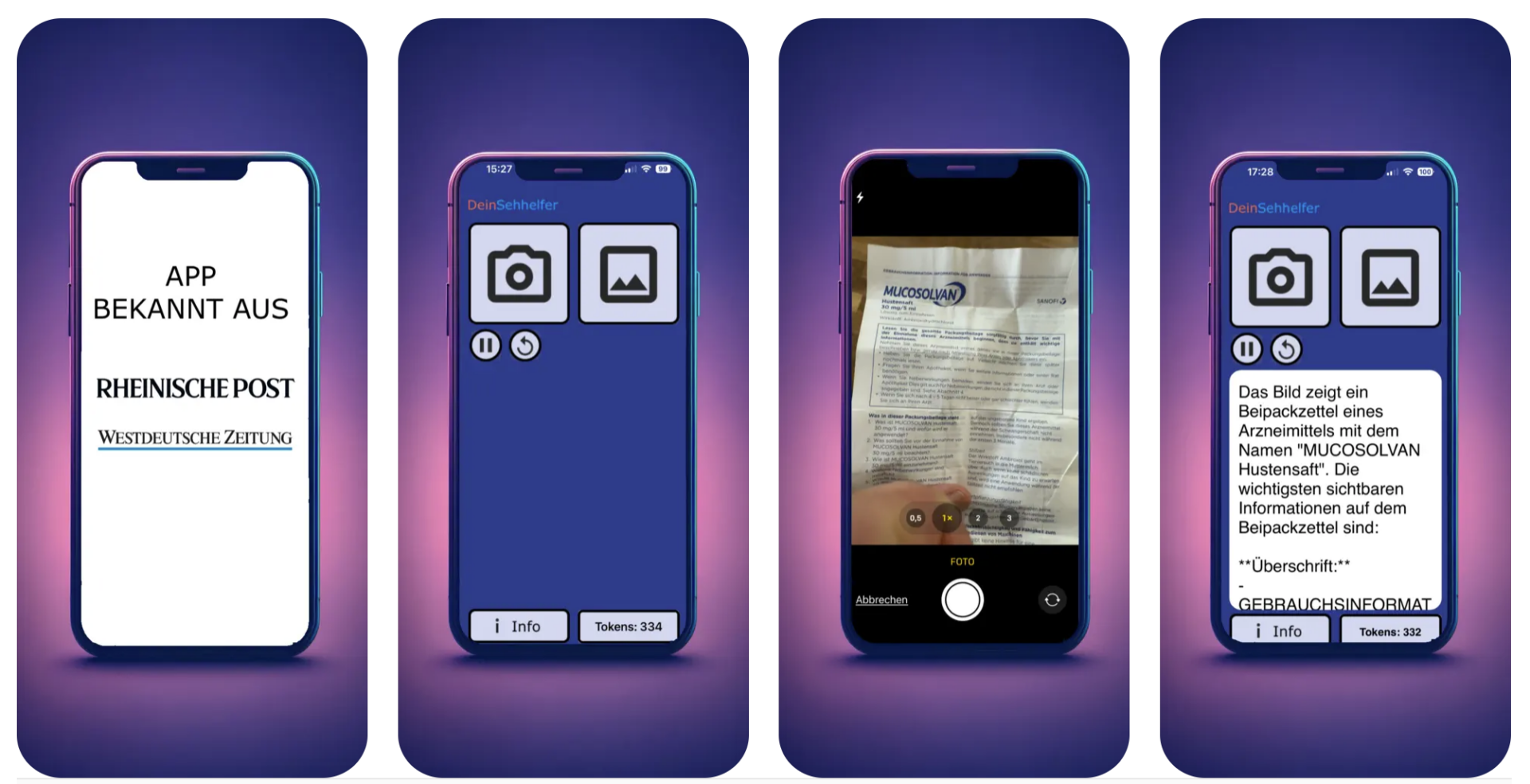 Vergleich der App-Designs