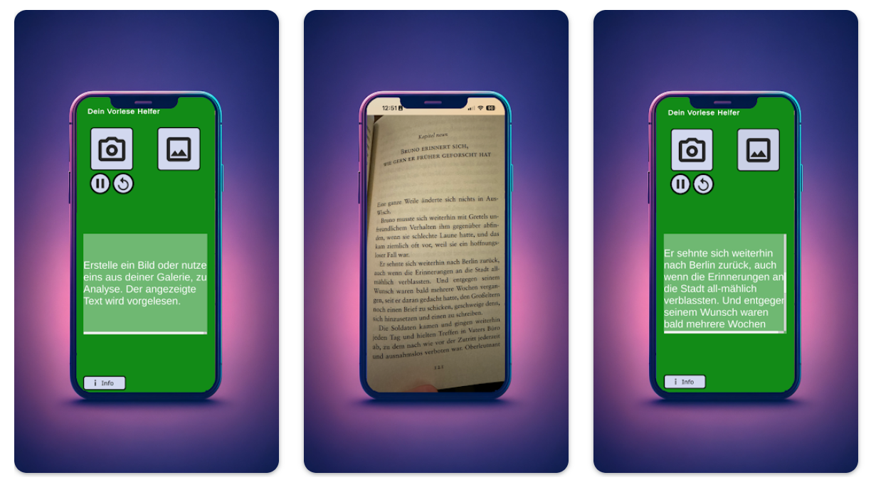 Screenshot der V-Assistents App
