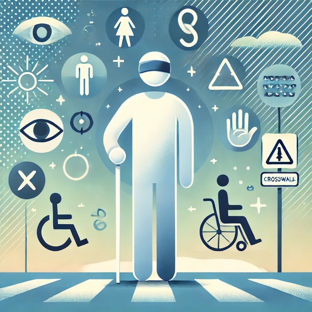 Weißer Orientierungsstock